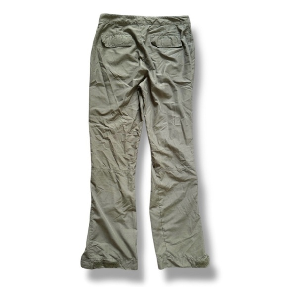 Y2K Olive Green Utility Bootcut Pants Juniors Size 11 Outdoor Streetwear Field - Picture 2 of 14